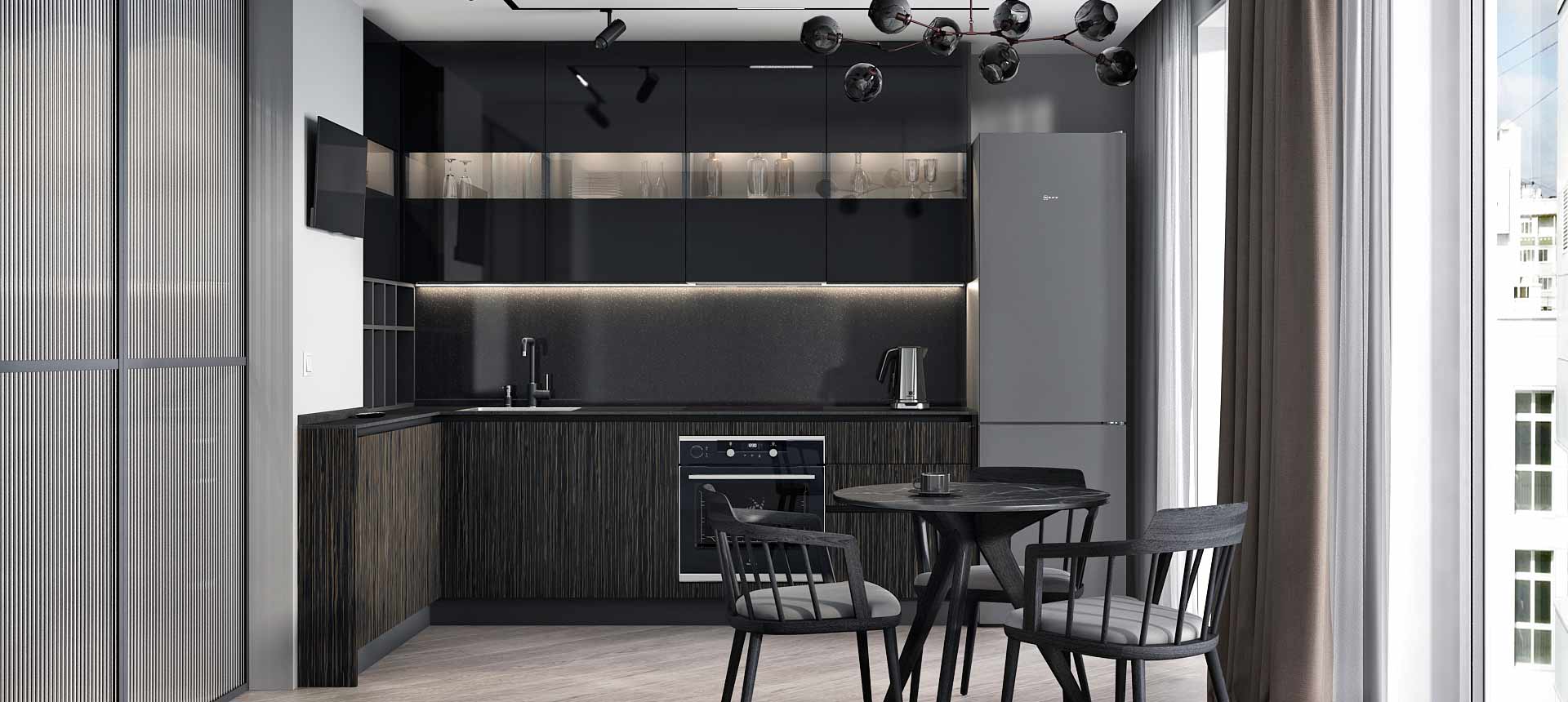 Эбен чёрный / Чёрный&nbsp;глянец&nbsp;